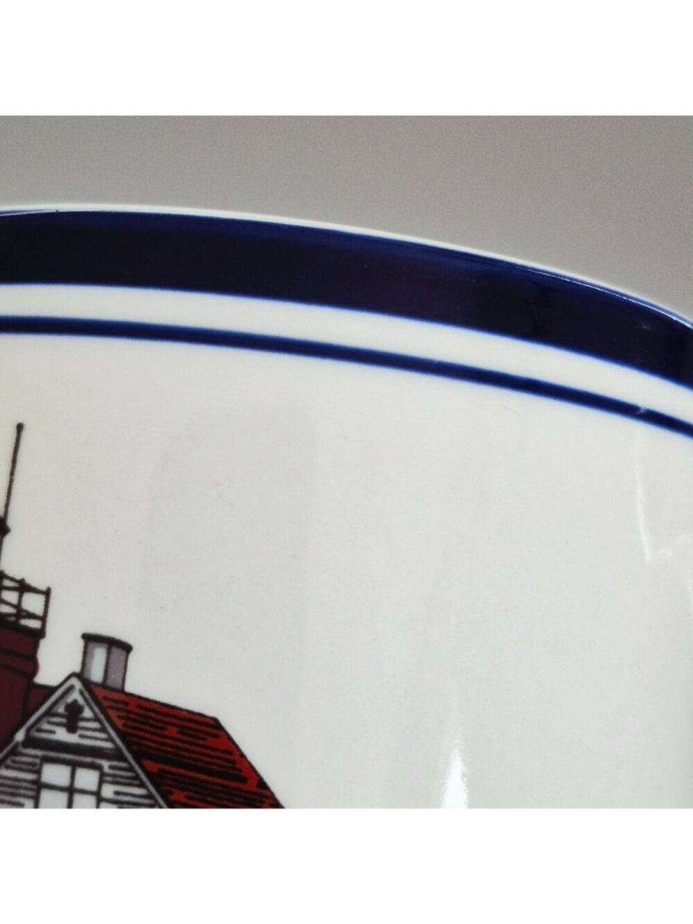 Libbey Lighthouse Coffee Mug Set of 2, Red, Blue & White Nautical Coffee Cups - Picture 7 of 10
